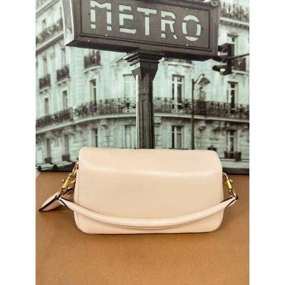 Coach CR703 Pillow Tabby Shoulder Bag 20 IN CHALK - Picture 3 of 8